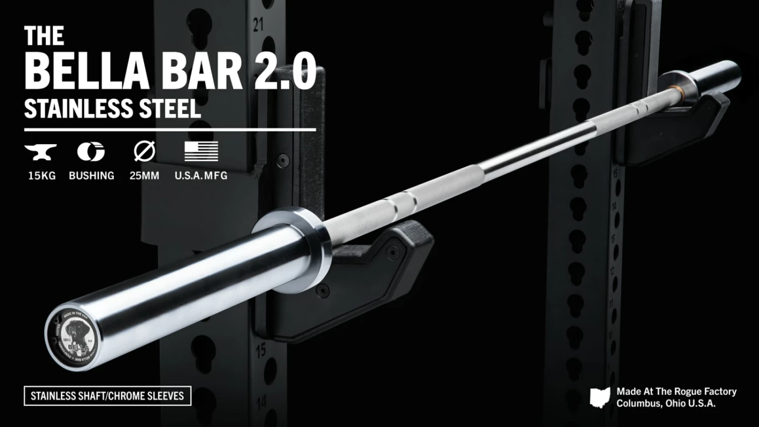 Rogue Fitness The Bella Bar 2.0 - Stainless Steel