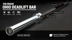 Rogue Fitness Rogue Ohio Deadlift Bar - Black Zinc