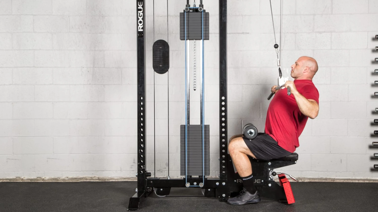 Monster Lat Pulldown/Low Row (Stand Alone) Rogue Fitness Monster Lat Pulldown/Low Row (Stand Alone) -Rogue Fitness RA1372 BLACK MG