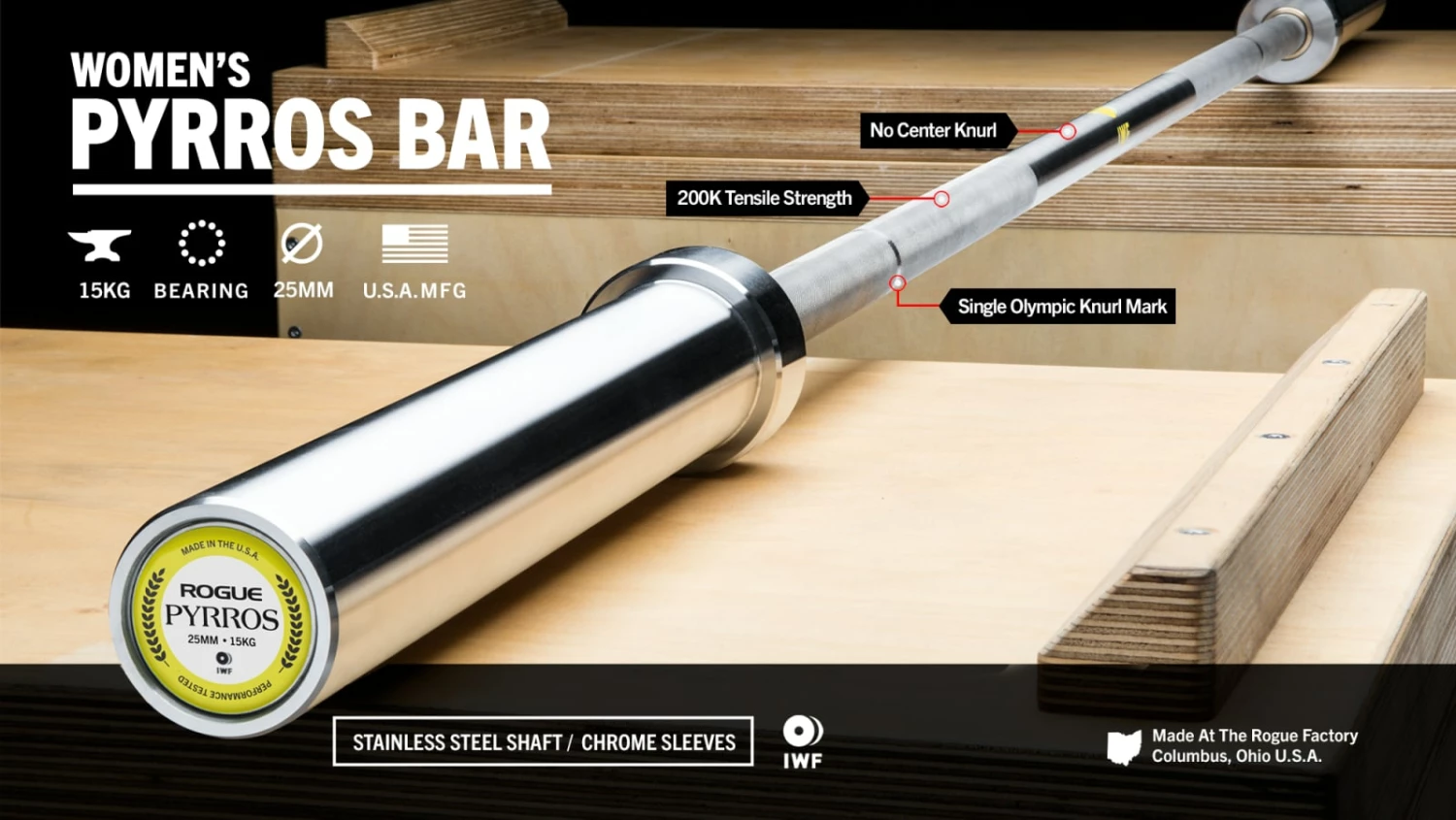 Rogue Fitness Rogue Pyrros Bar - 25MM