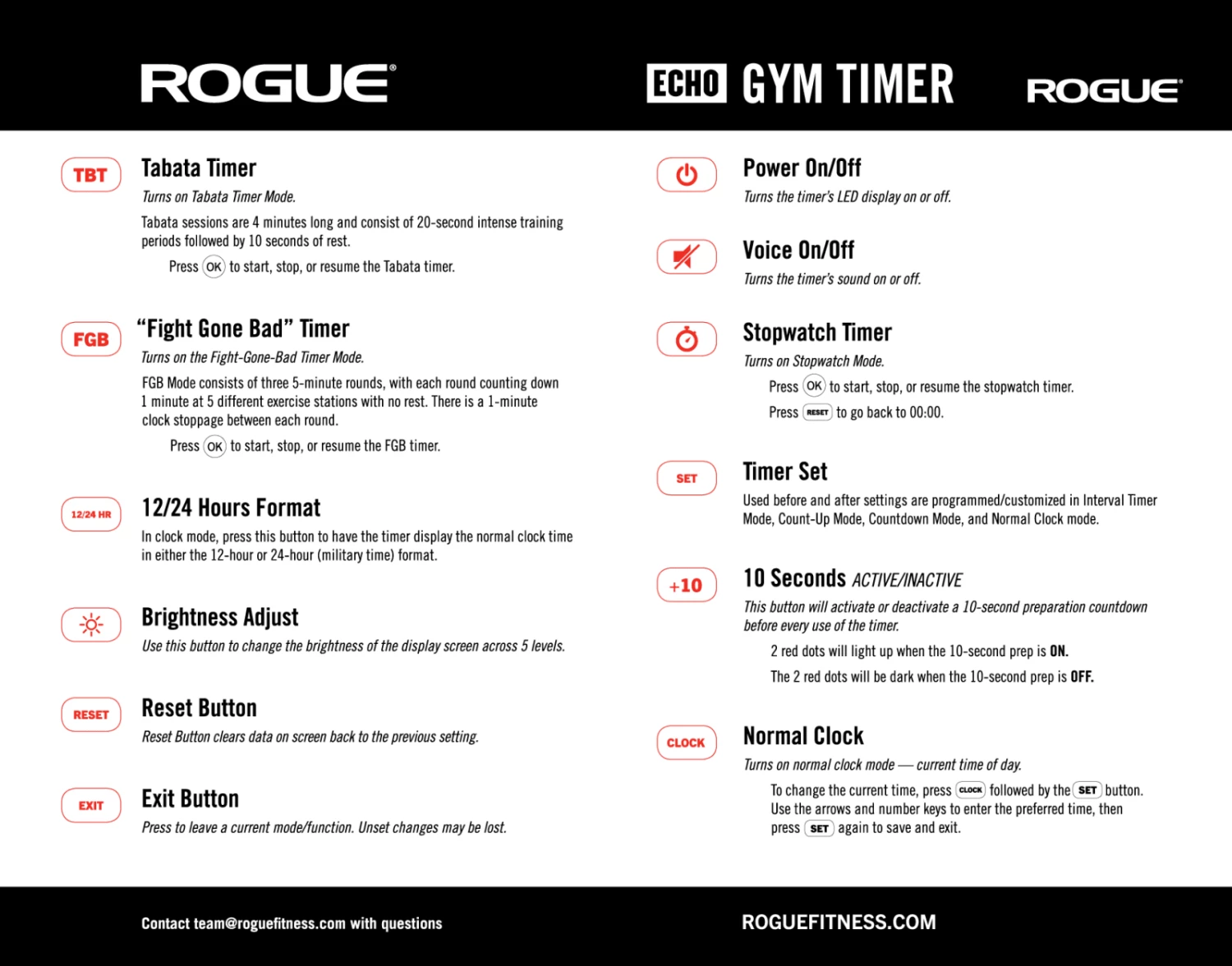 Rogue Fitness Rogue Echo Gym Timer - Image 4