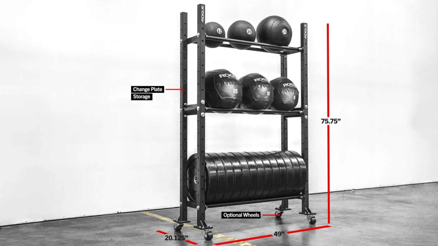 Rogue Fitness 3-Tier Mass Storage System - 70" - Image 2